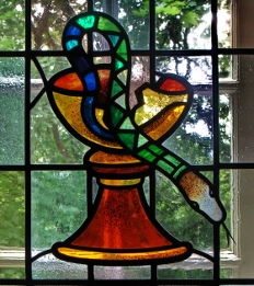 Benedikt-Fenster von Ernst Jansen-Winkeln in der Abtei Michaelsberg, Siegburg (Foto: Albert Altenähr OSB)
