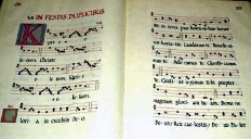 Kyriale-Handschrift der Abtei Siegburg, geschrieben in den 50-er Jahren des 20. Jhd. von P. Mauritius Mittler.