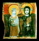 Christus und Menas, Byzantinische Ikone, 5. Jhd.