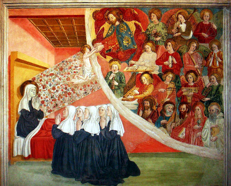Antoniazzo Romano, Der Tod der Francesca Romana, Rom, Kloster Tor de Specchi, 1468