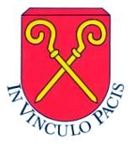 Wappen der Abtei Kornelimünster: „In vinculo pacis – Friede, der zusammenhält“ (Eph 4,3)