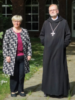 Dr. Lioba Buscher und Abt Friedhelm